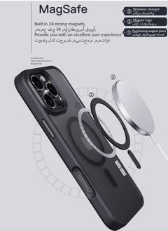 SNBFA Magnetic Case for iPhone 16 Pro , Compatible with MagSafe Shockproof Protection Cover, Translucent Matte Phone Case with Strong Magnet, Slim Case for iPhone 16 Pro (2024)(Black)  - Image 2