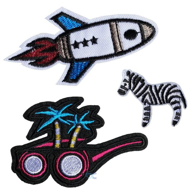Daily Crafts Daily Crafts Space NASA Planets Themed DIY Fabric Repair Patches for Jeans Jackets Hats Iron On Fashion Accessories 3 pc Design 2