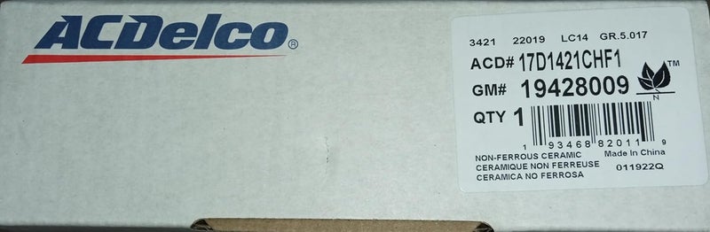 ACDelco مجموعة وسادات الفرامل الأمامية لسيارات شيفروليه إمبالا، بويك لاكروس، جي إم سي تيرين - أداء فرامل عالي - Image 2