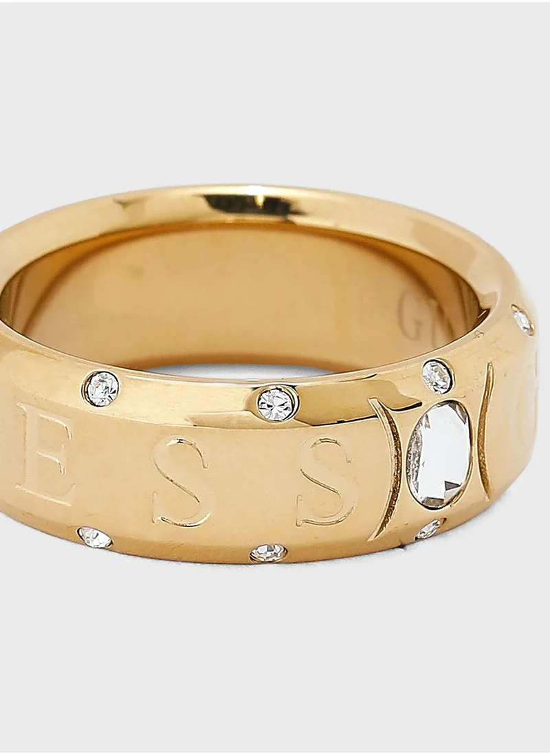GUESS Logo Round Ring