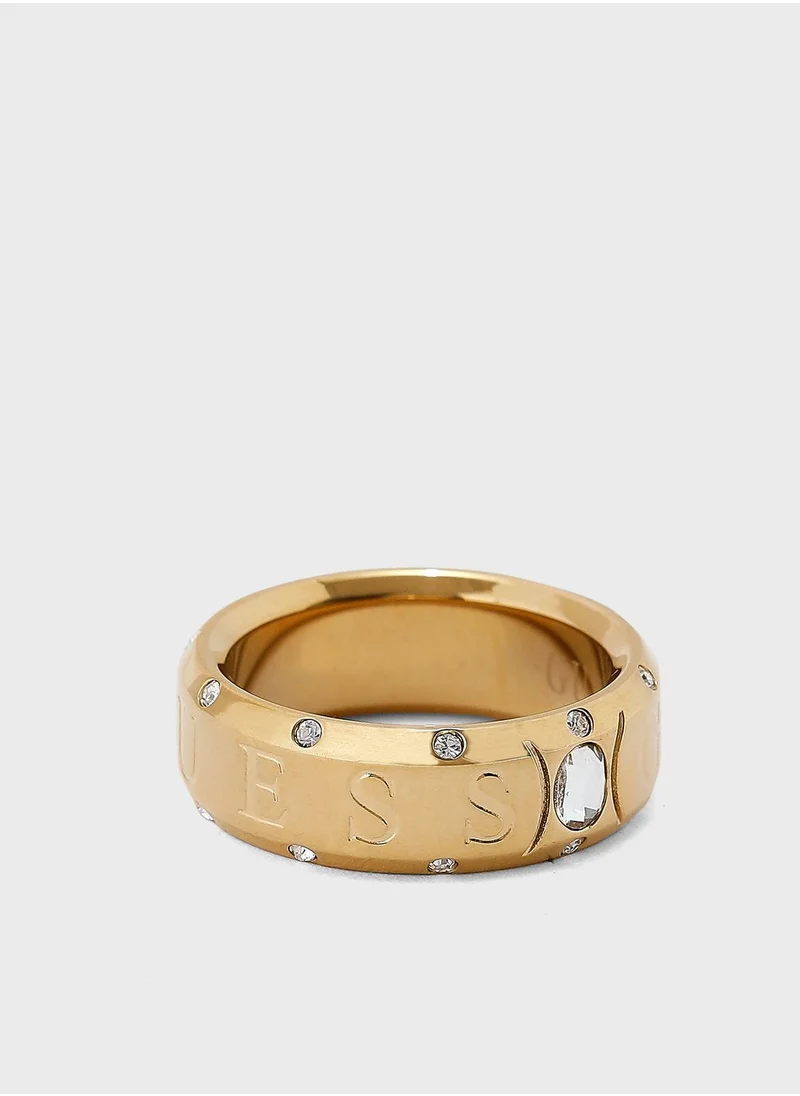 GUESS Logo Round Ring