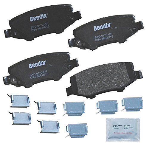 Bendix Priority1 CFC1274 Ceramic Rear Brake Pads for Dodge Nitro 2012-2007, Jeep Liberty 2013-2008, Wrangler 2017-2007, Wrangler JK 2018 - Image 1