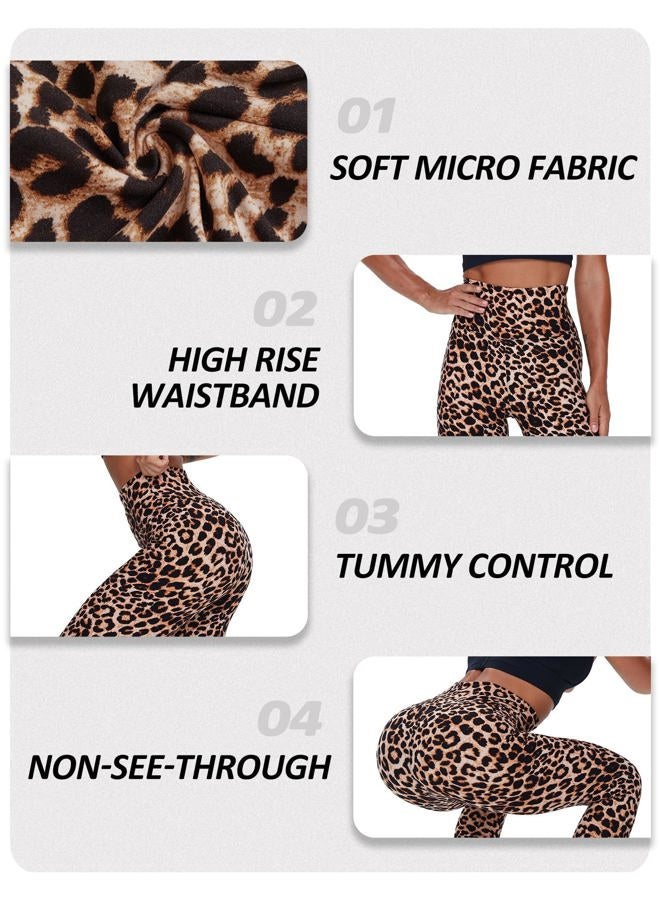 ZOOSIXX High Waisted Leggings for Women - Tummy Control Soft Opaque Printed Pants with Camo, Leopard for Running Workout - Image 4