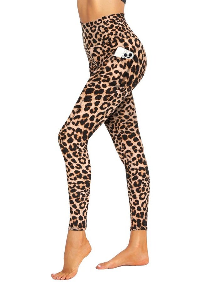 ZOOSIXX High Waisted Leggings for Women - Tummy Control Soft Opaque Printed Pants with Camo, Leopard for Running Workout - Image 1