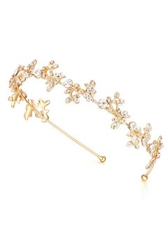 Ammei Headpiece Crystal Headband Bridal Tiara Flower Shape Women'S Headpiece Metal Rhinestone Headbands For Girls  - Image 2