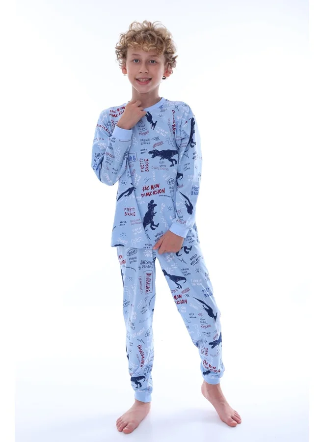 zuzunga Dinosaur Print Boys' Pajama Set.