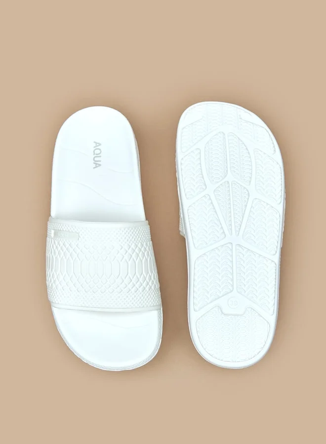 أكوا Women's Textured Slide Slippers