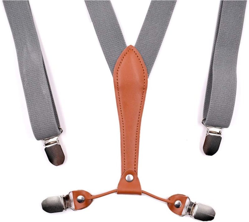 AYOSUSH Elastic Suspenders for Women Thin Y Back 4 Clip Skinny Ladies Suspenders - Image 2