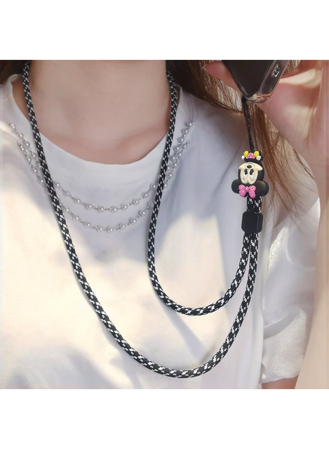Mobile Phone Lanyard Mobile Phone Chain Adjustable Long Halter Strong Durable Hanging Chain Not Tight Neck Sling Phone Case Universal-Specifications:Wine Red Adjustment Hand Rope Length  - Image 4