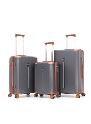 Hardshell Luggage Spinner Trolley Bag 3 Pieces Set,Grey (S-20",M-24",L-28") - pzsku/Z9C162D934BB4DA13980EZ/45/_/1714559532/2afeb544-5785-4f2c-b673-848c98259a75