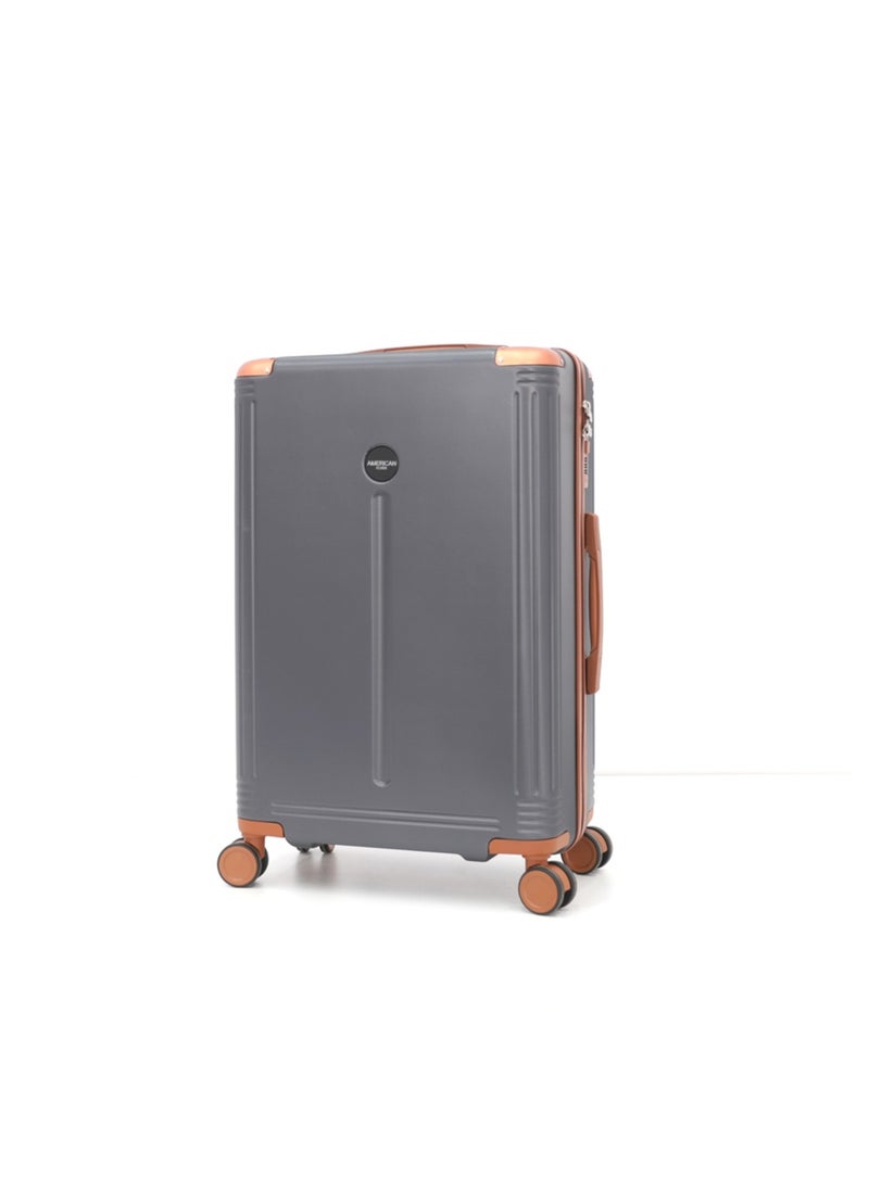 Hardshell Luggage Spinner Trolley Bag 3 Pieces Set,Grey (S-20",M-24",L-28")