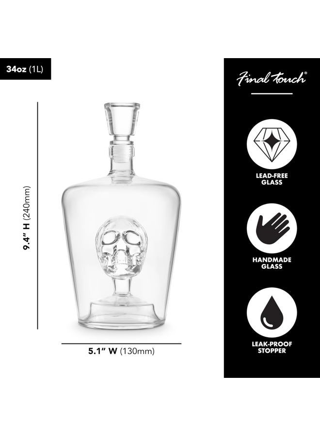 Final Touch Glass Brain Freeze 1 Liter Decanter - Image 5