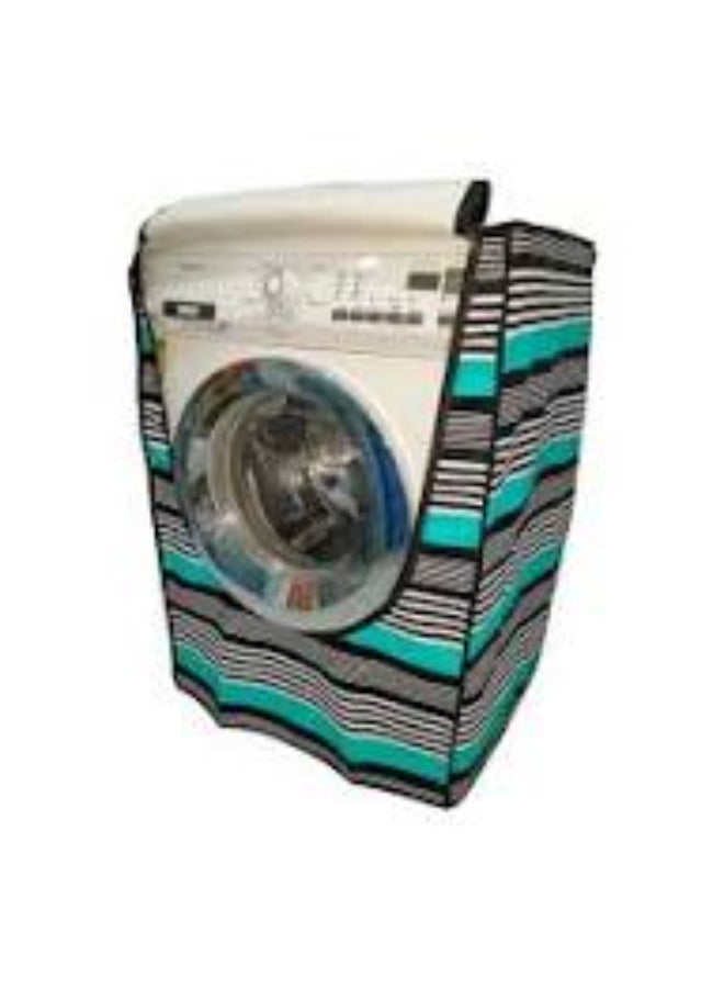 Dubai Premium Faux Leather Automatic Washing Machine Cover | Front-Load Waterproof & Dustproof Protector | High-Quality Imported Material | Various Modern Designs & Patterns - Image 4