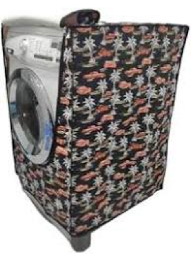 Dubai Premium Faux Leather Automatic Washing Machine Cover | Front-Load Waterproof & Dustproof Protector | High-Quality Imported Material | Various Modern Designs & Patterns - Image 5