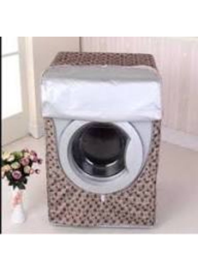 Dubai Premium Faux Leather Automatic Washing Machine Cover | Front-Load Waterproof & Dustproof Protector | High-Quality Imported Material | Various Modern Designs & Patterns - Image 2