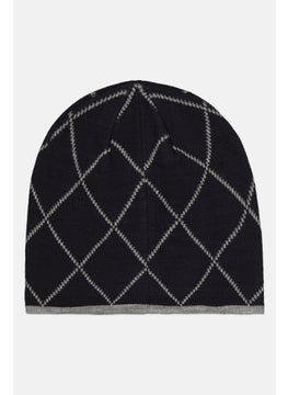 Van Heusen Men Knitted Beanie, Navy Combo  - Image 2