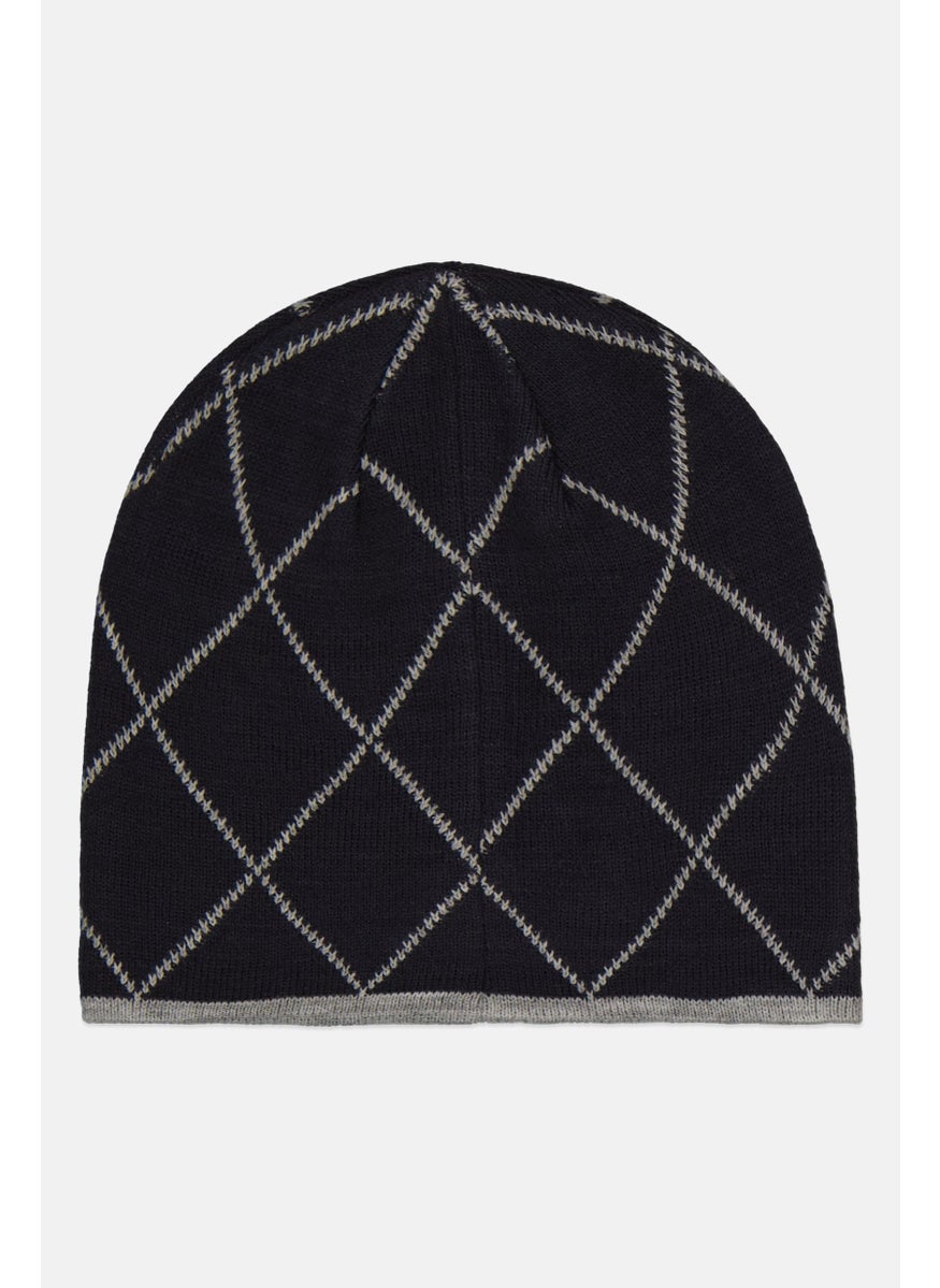 Van Heusen - Men Knitted Beanie, Navy Combo - Image 1