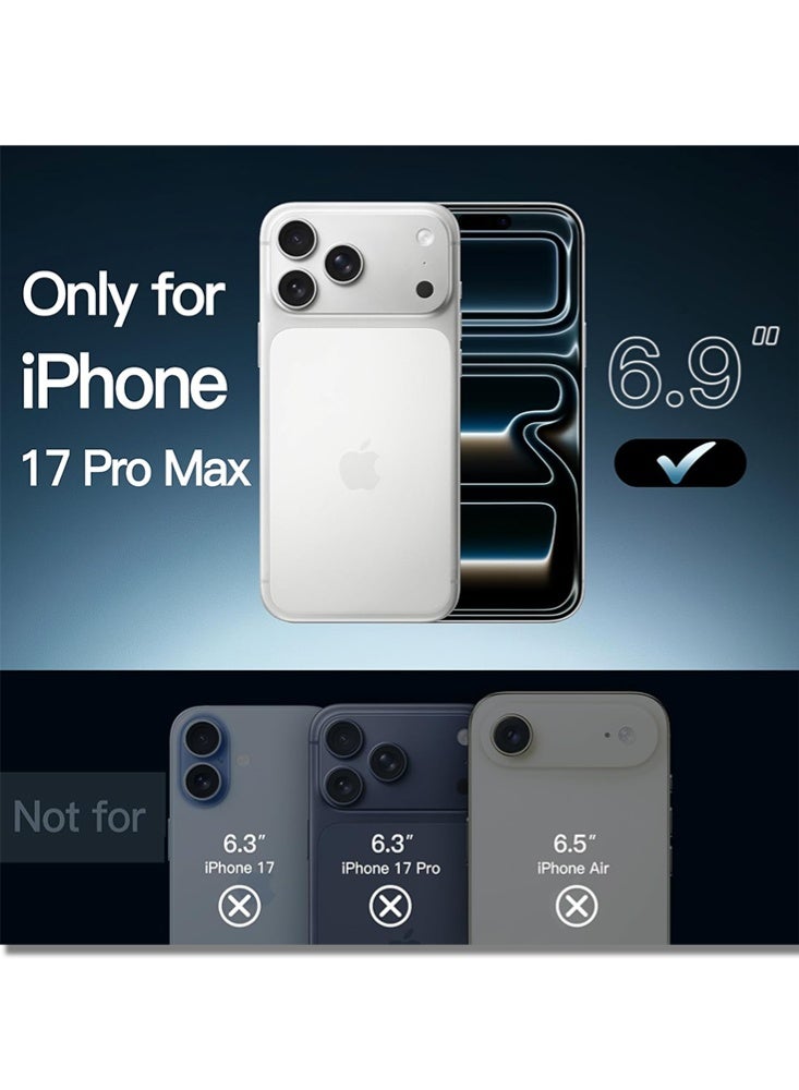 اوليو جراب مغناطيسي لهاتف iPhone 17 Pro Max مقاس 6.9 بوصة متوافق مع MagSafe، غطاء ممتص للصدمات للهاتف، ظهر شفاف مضاد للخدش (شفاف) - Image 2