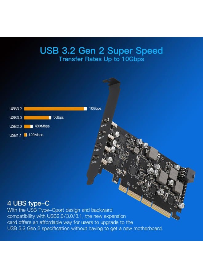 Sinefine USB 3.2 Gen 2 PCIe Card Power Supply Total 10 Gbps - Image 3