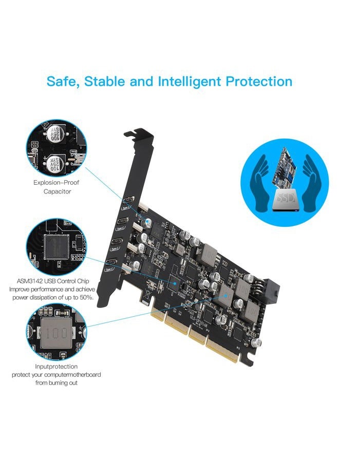 Sinefine USB 3.2 Gen 2 PCIe Card Power Supply Total 10 Gbps - Image 5