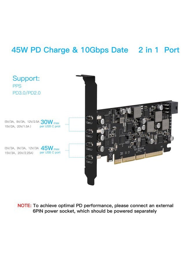 Sinefine USB 3.2 Gen 2 PCIe Card Power Supply Total 10 Gbps - Image 2