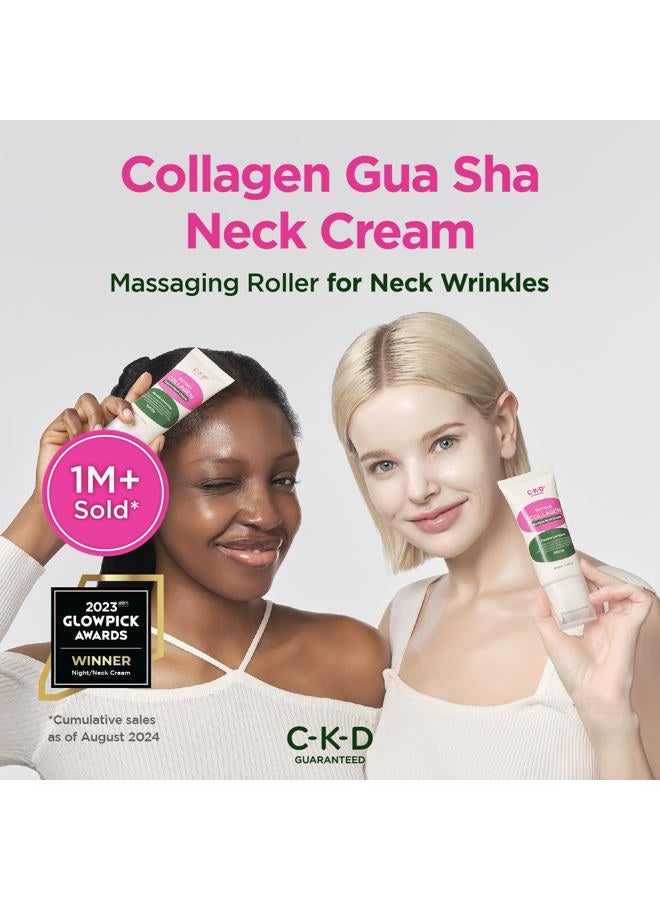 CKD Guaranteed CKD Retino Collagen Gua Sha Neck Cream with Stainless Steel Roller – Neck & Jawline Tightening, Lifting, Youthful-Looking Skin Treatment, Anti-Aging Korean Skin Care, 1.69 fl oz - Image 2