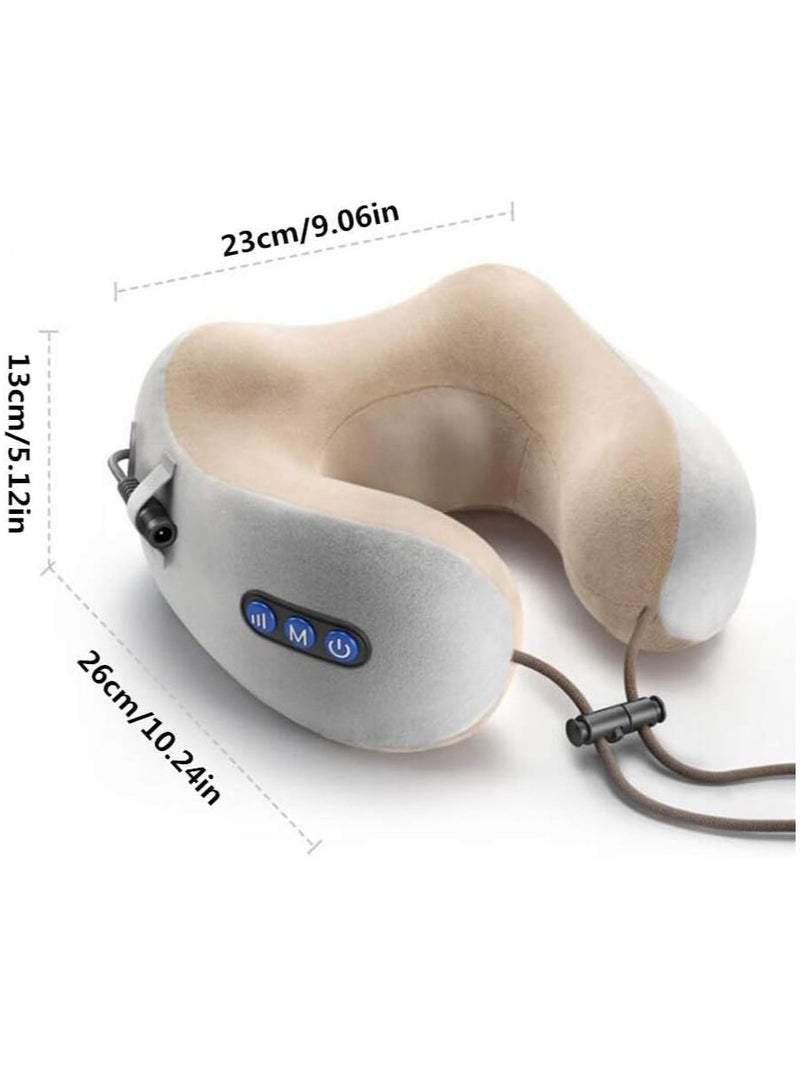 ELTRAZONE وسادة تدليك الرقبة الكهربائية، شكل U قابلة لإعادة الشحن وقابلة للتعديل مع حركة مزدوجة وقماش قابل للتنفس ورغوة ذاكرة 3D مع تحكم بشريحة ذكية، للاستخدام في المكتب والمهام الثقيلة - Image 2