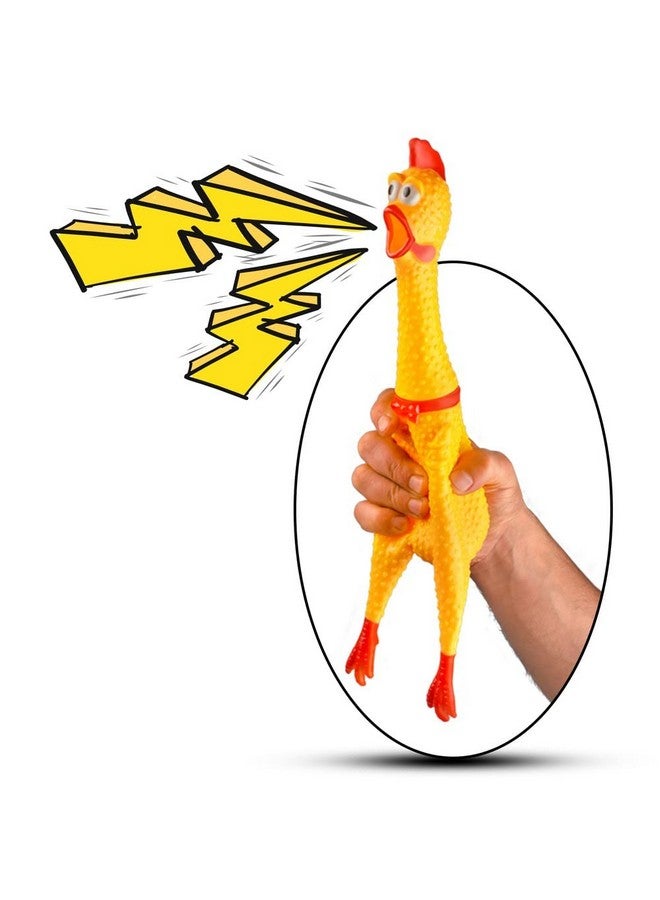 Puppy Squeaky Toys Combo Of 4 - Chicken Toy -Ball In Ball - Plain Bone - Baseball Squeaky Toys For Dogs & Puppies (Pack Of 4) - Image 4