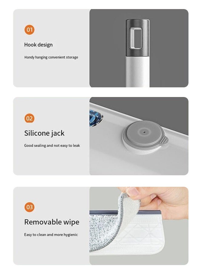 DESINO 3 in 1 Window Cleaning Squeegee, 59 Inch Long Glass Window Cleaner with Spray Extension Rod and 12 Inch Rubber Lip, with Extension Rod, Double-Sided Spray Extension, Suitable for Indoor and Outdoor High Windows, Convenient and Effective Combination - Image 2