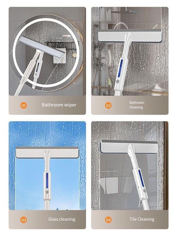 DESINO 3 in 1 Window Cleaning Squeegee, 59 Inch Long Glass Window Cleaner with Spray Extension Rod and 12 Inch Rubber Lip, with Extension Rod, Double-Sided Spray Extension, Suitable for Indoor and Outdoor High Windows, Convenient and Effective Combination - Image 3