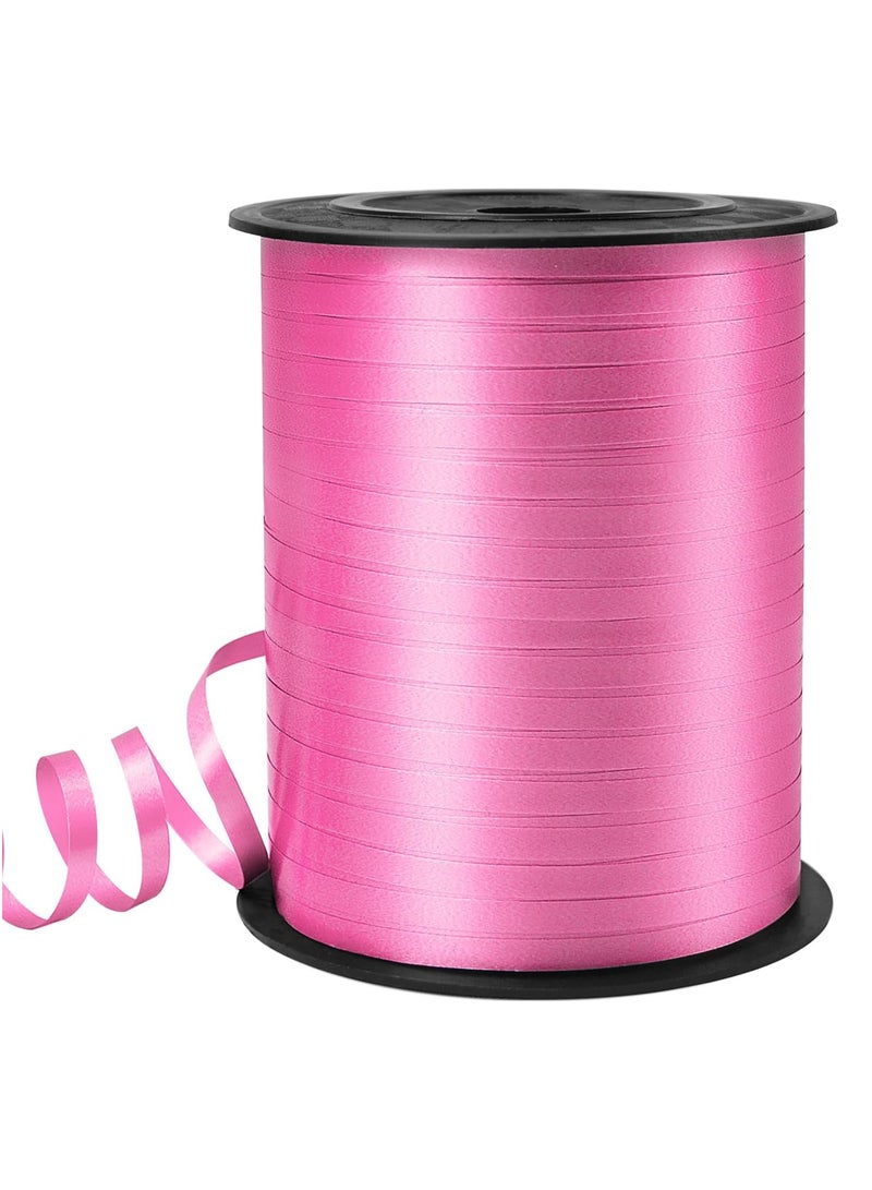 Home zone 500 Yard Pink Ribbon Curling Ribbon for Gift Wrapping, Balloons Party Festival Art Craft Décor, Florists, Weddings, Bows - Image 1