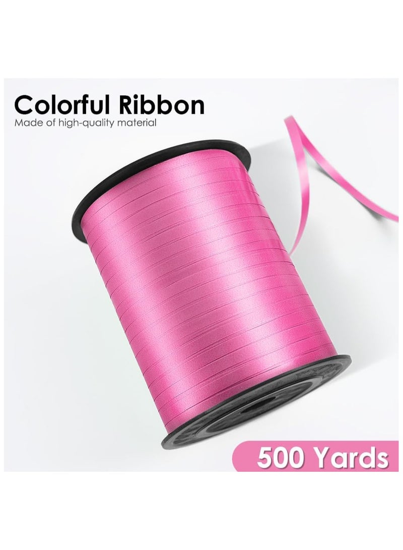 Home zone 500 Yard Pink Ribbon Curling Ribbon for Gift Wrapping, Balloons Party Festival Art Craft Décor, Florists, Weddings, Bows - Image 2