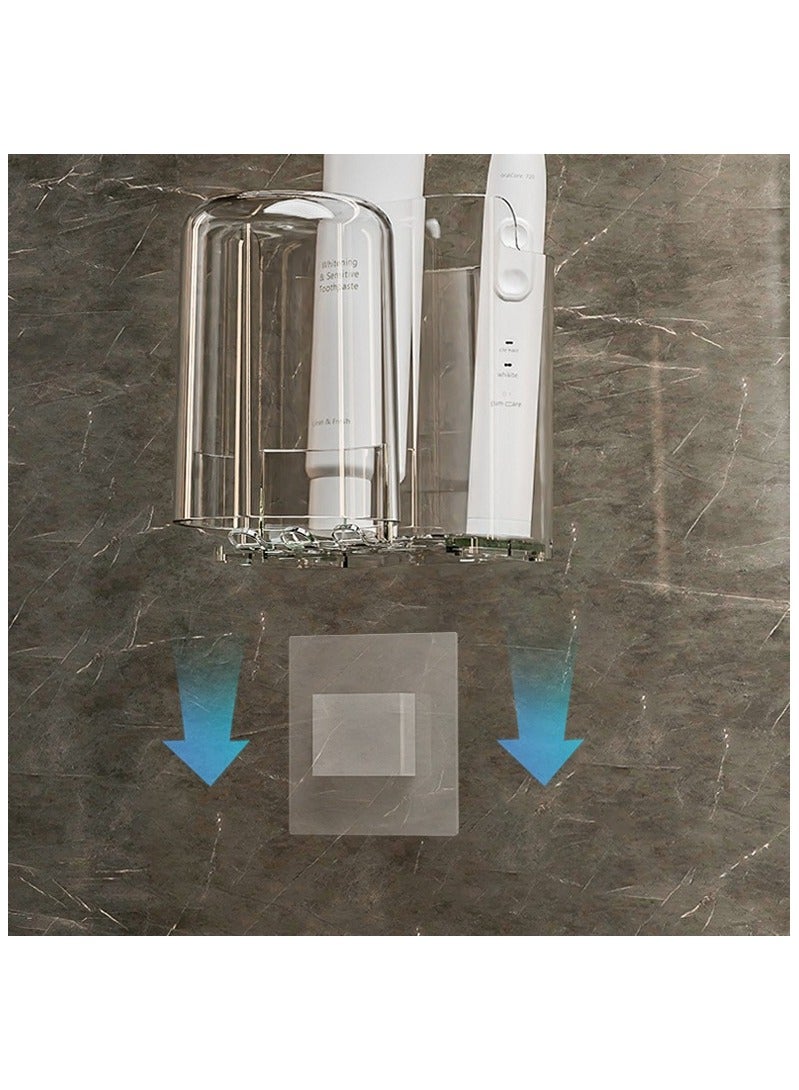 2-in-1 Cup and Toothbrush Holder Set: Creative Wall-Mounted Design for a Tidy Bathroom - Image 4