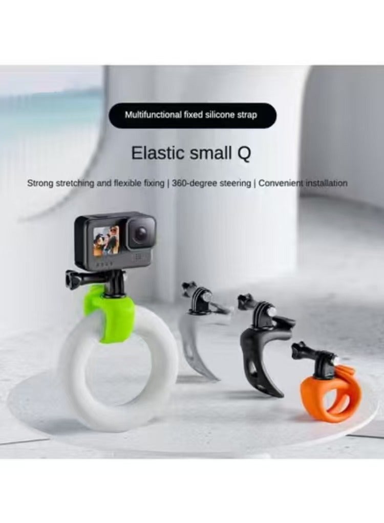 Captaintech Elastic Small Q Handlebar Mount, Compatible with GoPro, DJI, Insta360, and Other Action Cameras - Image 2