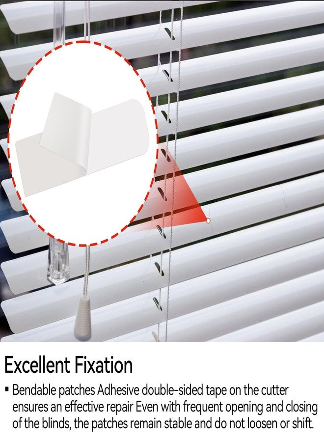 Philbinden 20 Pcs White Mini Horizontal Blind Repair Tabs-1 inch Horizontal Blinds Replacement Slat Blind Slat Repair Kit Blind Fixers for Repair Damaged Blinds Blades - Image 5