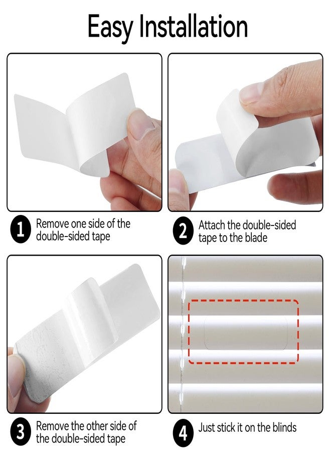 Philbinden 20 Pcs White Mini Horizontal Blind Repair Tabs-1 inch Horizontal Blinds Replacement Slat Blind Slat Repair Kit Blind Fixers for Repair Damaged Blinds Blades - Image 4