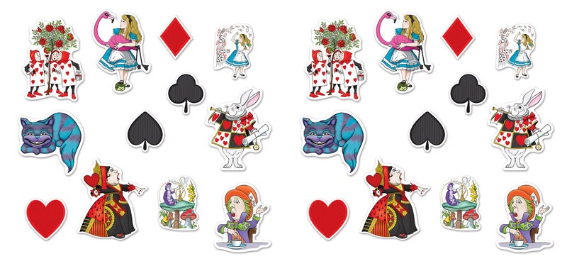 Beistle 24 Piece Alice in Wonderland Cutouts 6 to 12 Multicolor