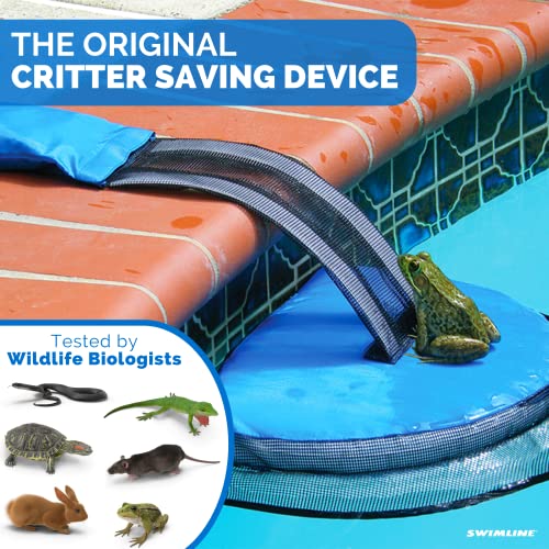 SWIMLINE HYDROTOOLS Frog Log - Small Animal Saving Escape Ramp for Pools & Spas - Heavy Duty Material Pool Critter Escape Ramp - Reduces Maintenance - Blue - Image 2