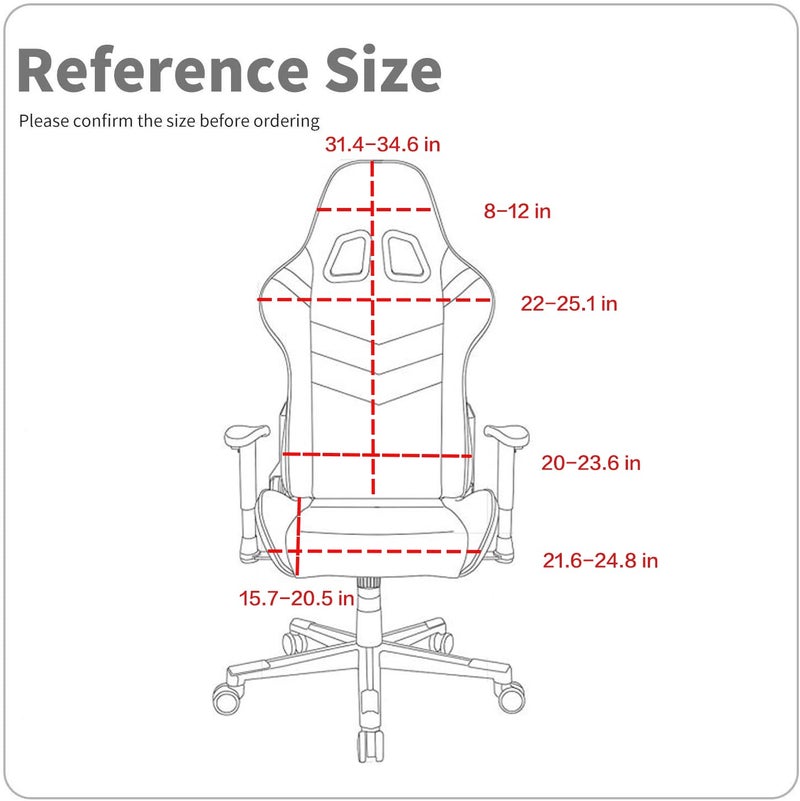 Deisy Dee No Chair فقط كرسي ألعاب يغطي أغطية ألعاب Placevesy Polyester لتكوين كرسي ألعاب السباق - Image 4