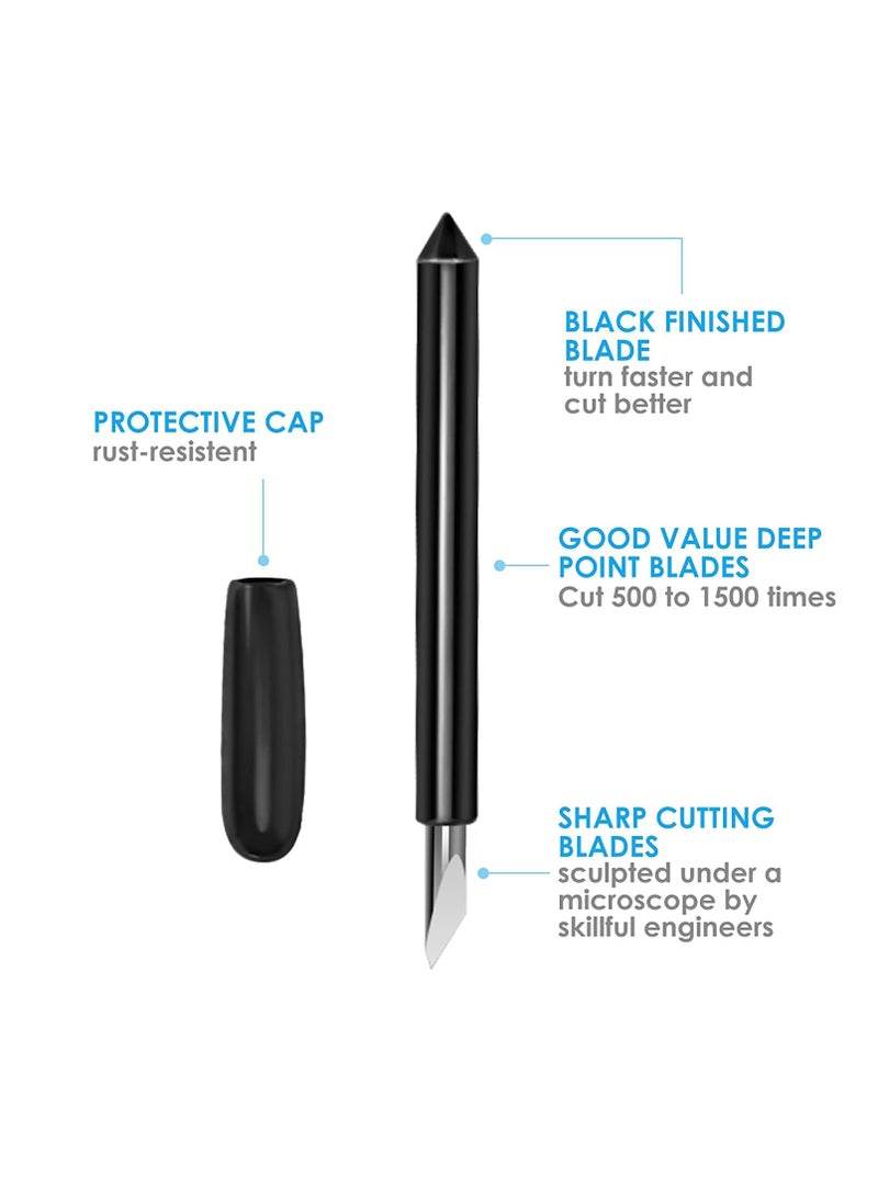 Excefore 10 Pack Premium Deep Cut Blades, Compatible with Explore Air One/Air/Air 2/ Air 3 / Maker/Maker3, Premium Fine Point Blade - Image 2