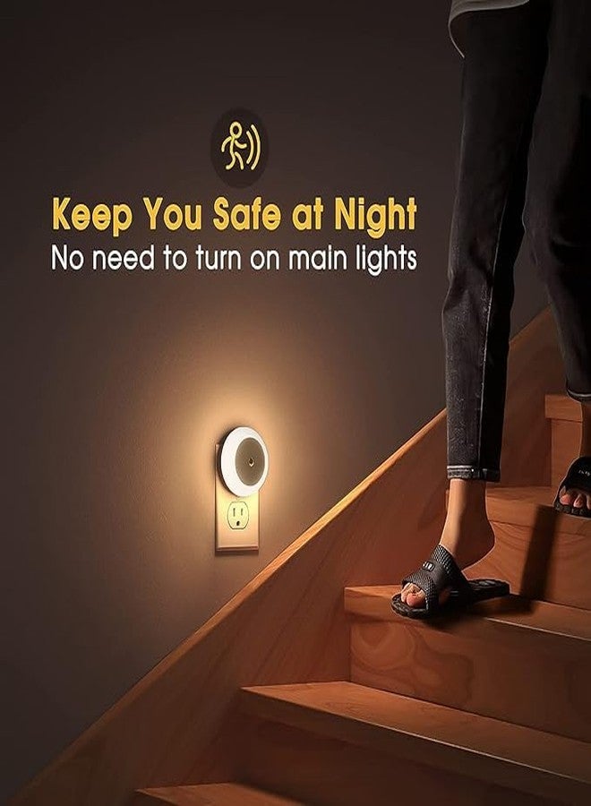 Desidiya 2 Pcs Night Light Plug in LED with Dusk to Dawn Sensor for Kids Room Baby Bathroom Staircase Hallway Warm White - Image 3