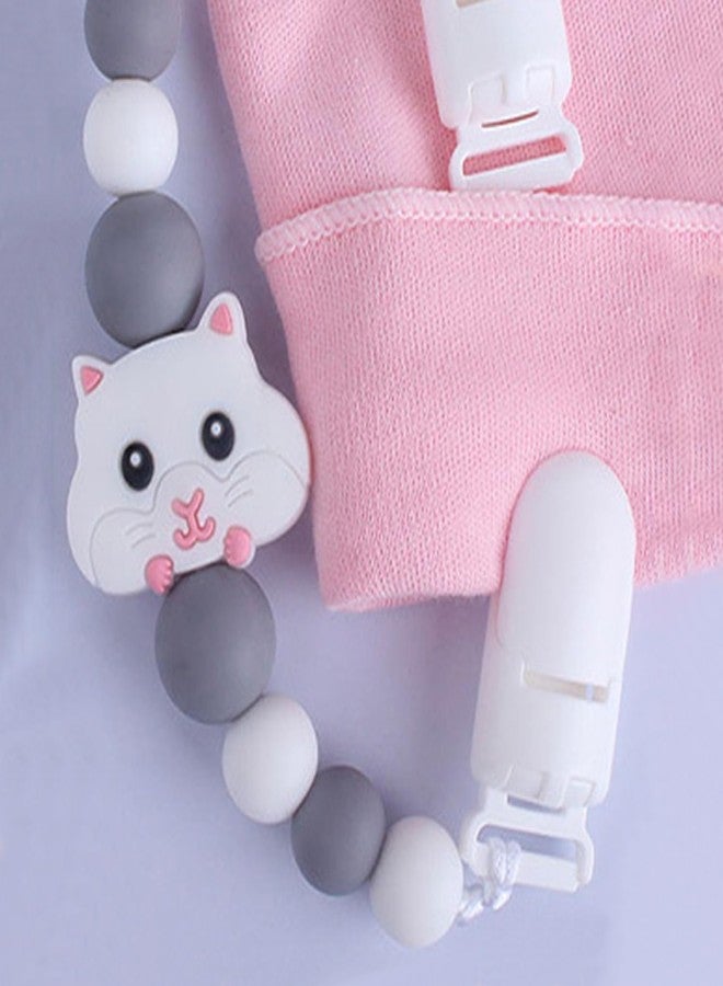 Langmeil 50pack 15mmRibbon Pacifier Plastic Suspender Clips for DIY Teething Toys Baby Blankets Dummy Bib Leash, White - Image 5