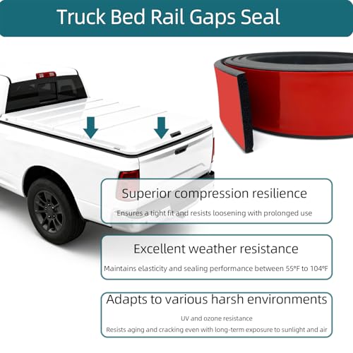 Tintvent Truck Cap Seal - EPDM Rubber Topper Weather Stripping with Adhesive (2" W x 0.25" H x 25' L) | Camper Shell/Canopy/Tailgate Seal - Image 5