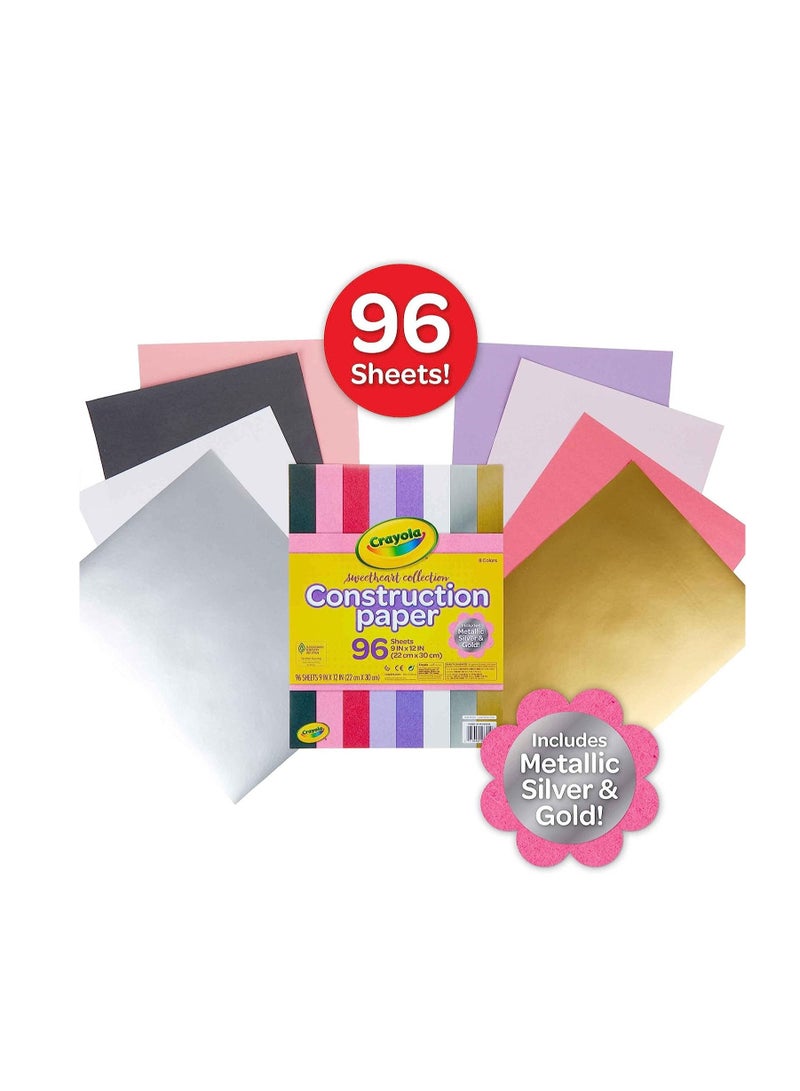 Crayola Construction Paper, Colored & Metallic Sheets, 9"x12", 96Count - Image 3