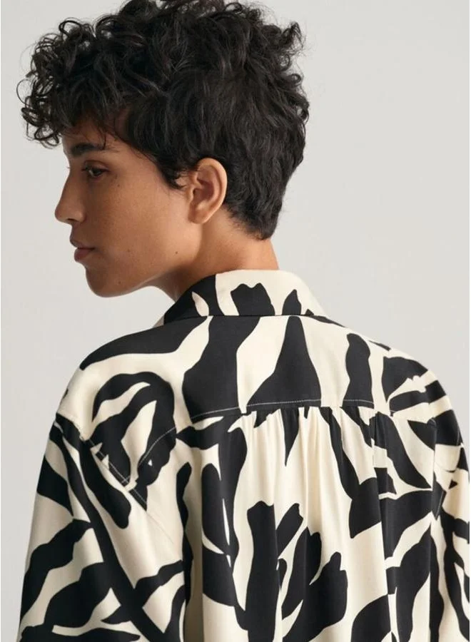 GANT Relaxed Fit Palm Print Short Sleeve Shirt