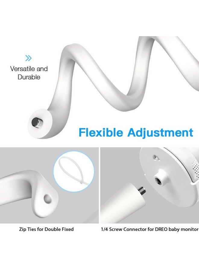 Aobelieve Flexible Twist Mount For Dreo Baby Monitor, White - Image 5