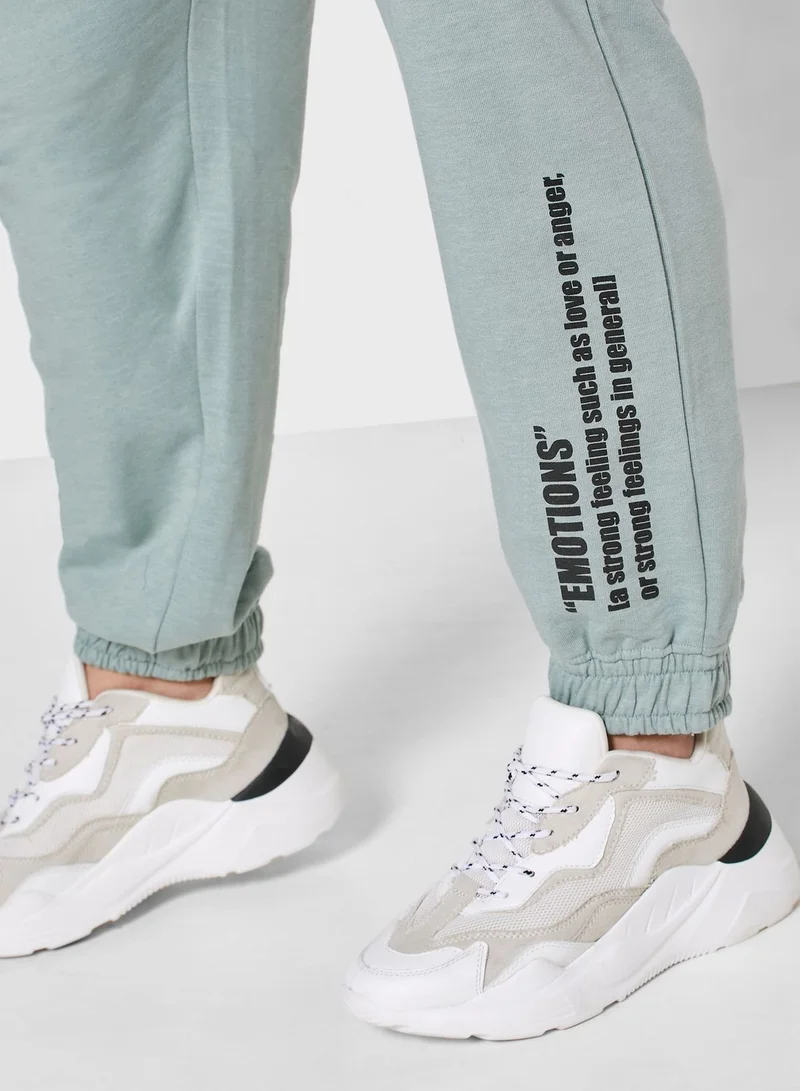 Public Desire Curve Slogan Joggers