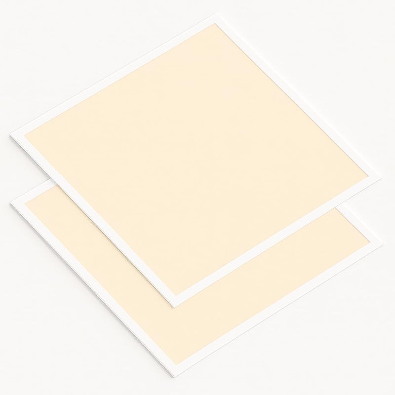 ضوء بانل LED 60 وات ضوء سقف، 3000K أبيض دافئ، 60x60 مربع ألمنيوم (عبوة من 2) - Image 1