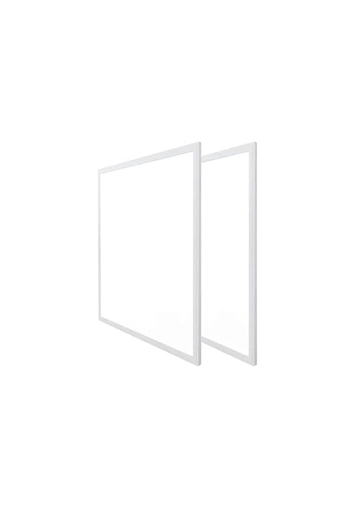 ضوء بانل LED 60 وات ضوء سقف، 3000K أبيض دافئ، 60x60 مربع ألمنيوم (عبوة من 2) - Image 2
