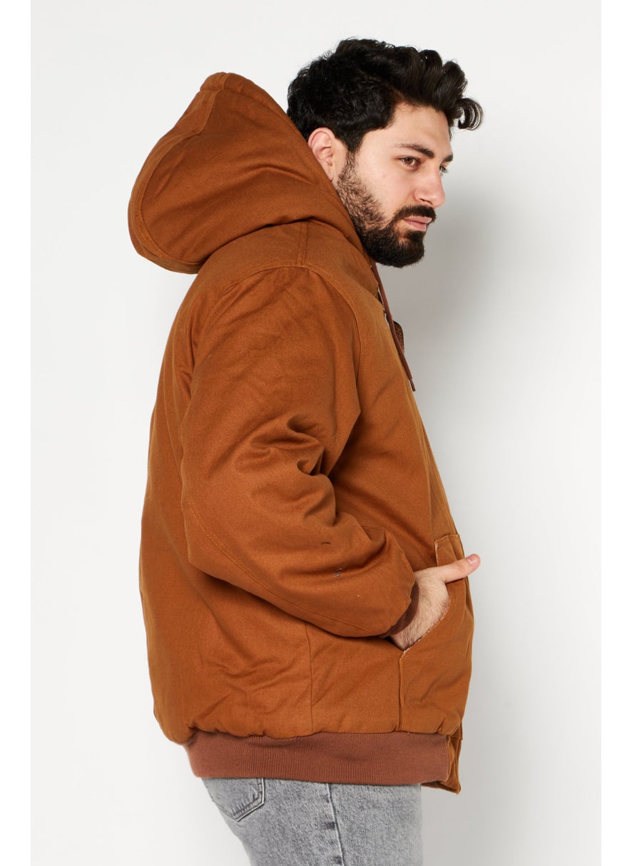 Canada Weather Gear - جاكيت مبطن للرجال بشعار العلامة التجارية، بني - Image 1